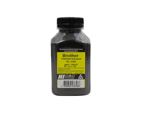 Тонер Brother универсальный для Brother HL-3140, 60гр/флакон, черный, Hi-Black