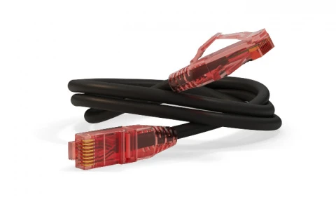 Патч-корд U/UTP, Cat.5e, 0,5м, черный, Hyperline <PC-LPM-UTP-RJ45-RJ45-C5e-0.5M-LSZH-BK>